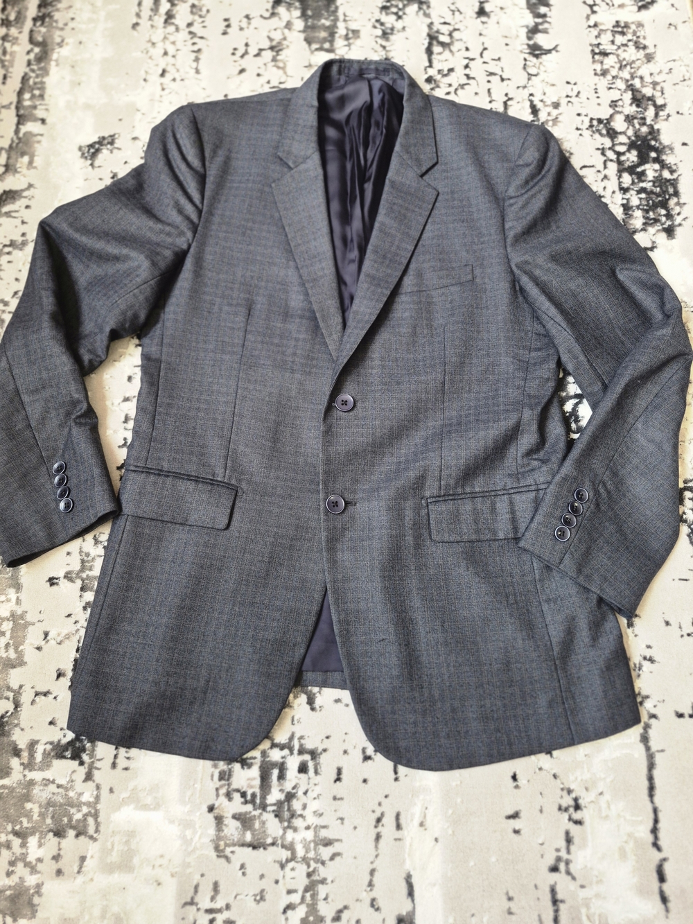 Theory Blazer Mens 40R Slim Grey Wool 2-Button Notch Sport Coat  Wool Blend
